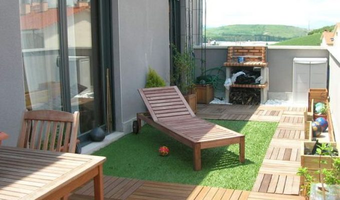 Outdoor Balcony Wood Deck