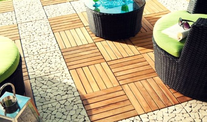 Outdoor Wood Deck Yard