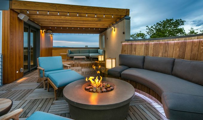 Roof Terrace Wood Deck Idea